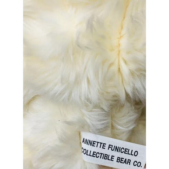 Vtg Annette Funicello Collectible Teddy Bear Plush w/ Necklace Bunny Slippers - Picture 6 of 9